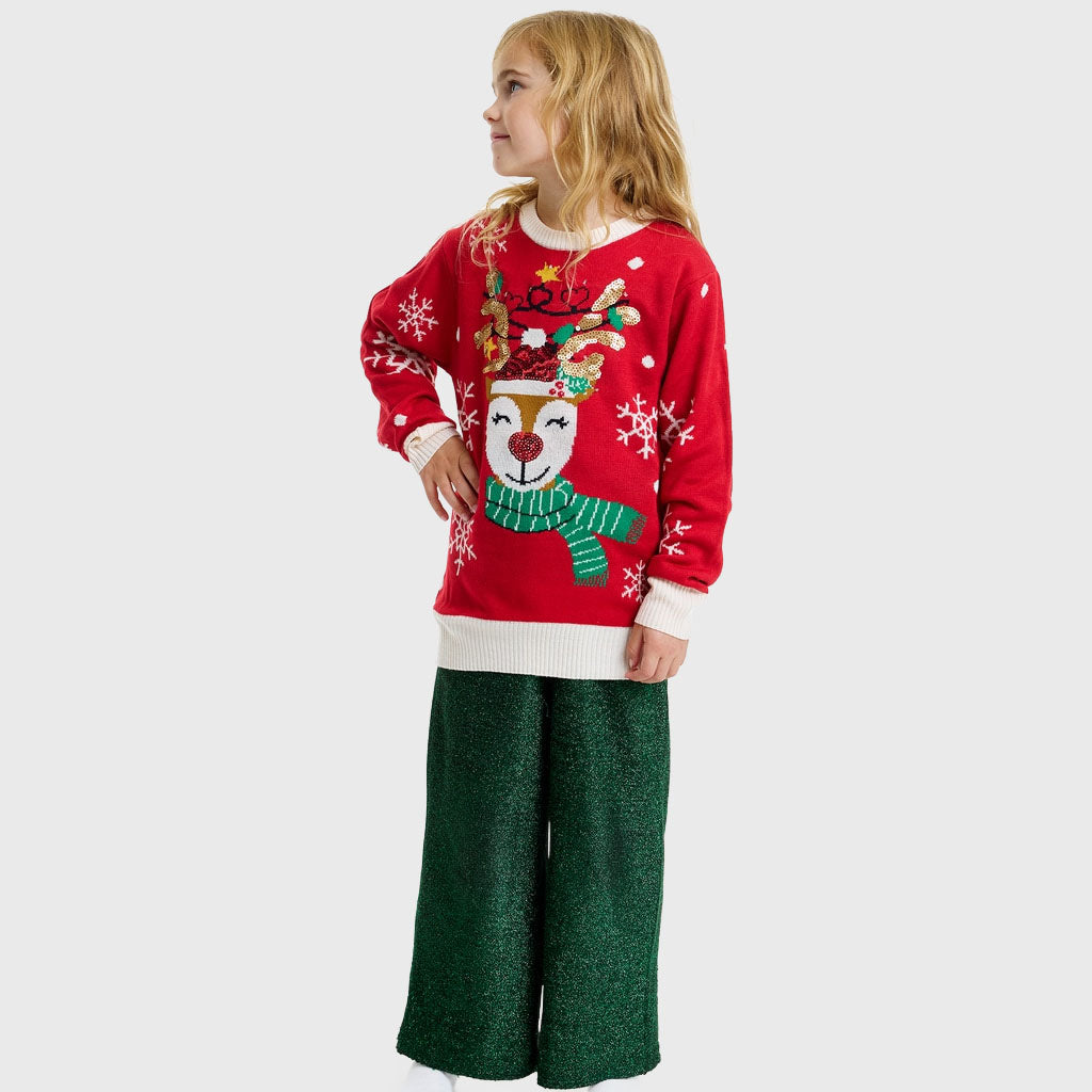 Cute reindeer christmas sweater - child